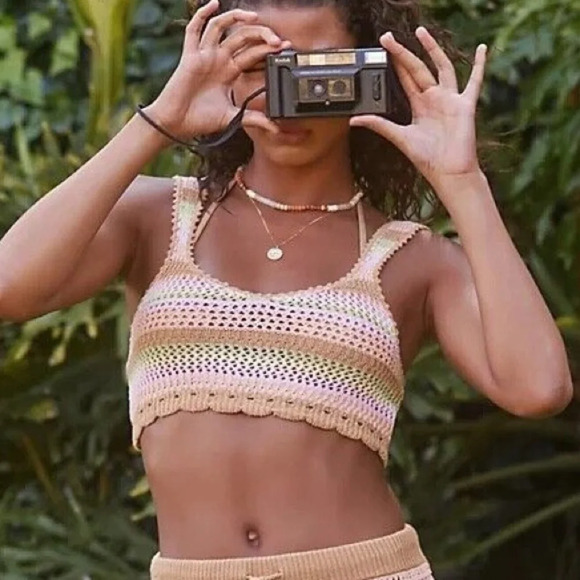 Anthropologie L*Space Buena Vista Crochet Bralette Small - Picture 5 of 5